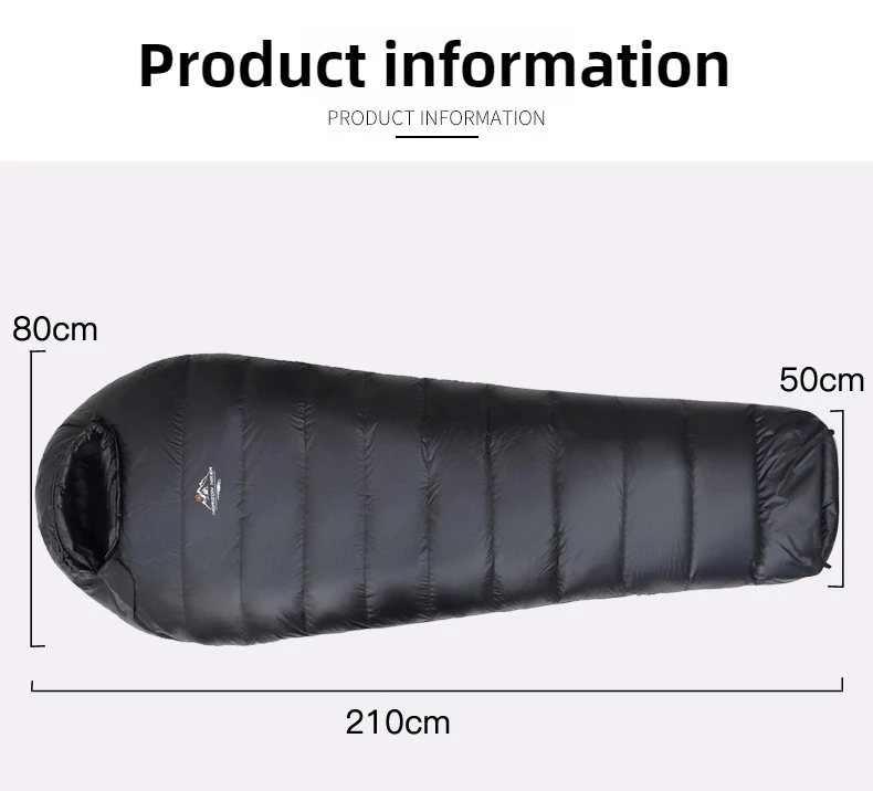 Ultraligero Calido Saco de Dormir Adulto de Pluma Ganso، Invierno Impermeable Portátil، Para Acampar Montaña Senderismo