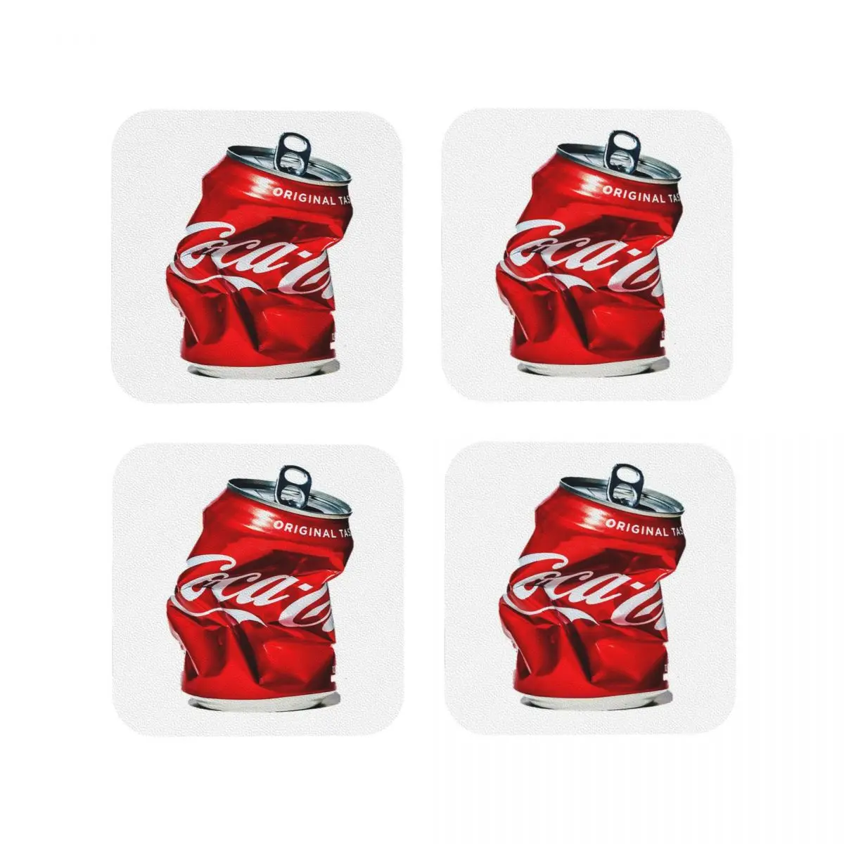 Coca-Cola-Untersetzer, Küchen-Tischsets, Isolierbecher, Kaffeematten für die Dekoration, Zuhause, Geschirr, Pads, 4er-Set