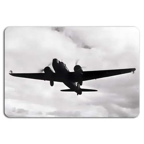 Vintage Sky Adventure: Classic Plane in Flight-Aluminum-tin sign