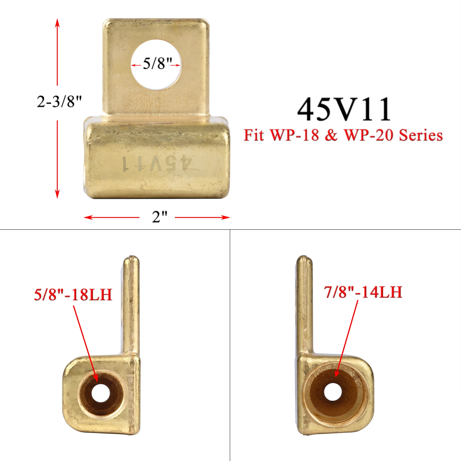 105Z57 45V11 45V62 3/8 "5/8" 7/8 "Power Cable Adapter Ons Stijl Connector Fit Tig Lastoorts Wp 9/17/18/20/26