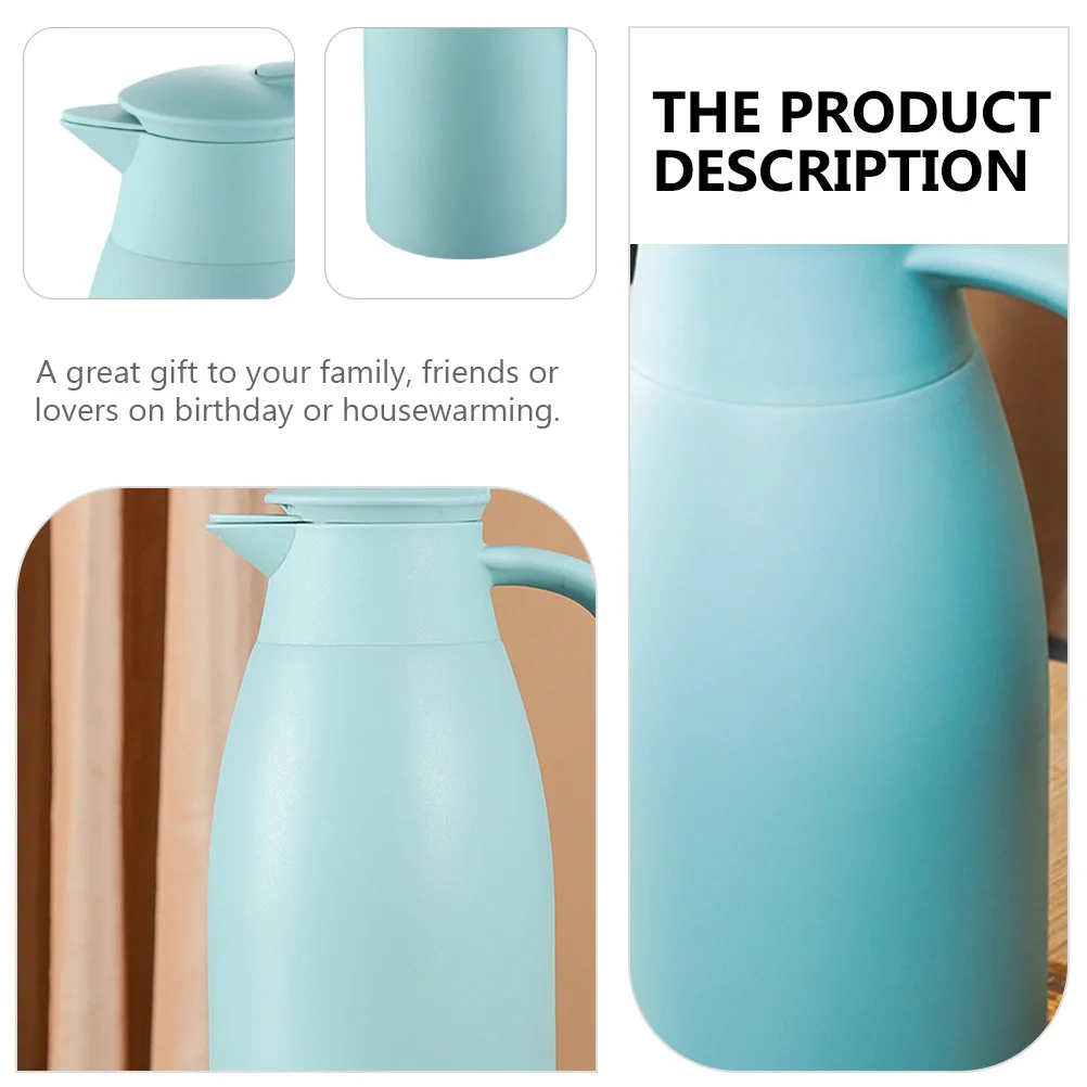 

1pc Stainless Steel Vacuum Thermal Pot 1.0L Insulated Coffee Carafe For Home Office Camping Thermal Water Dispenser