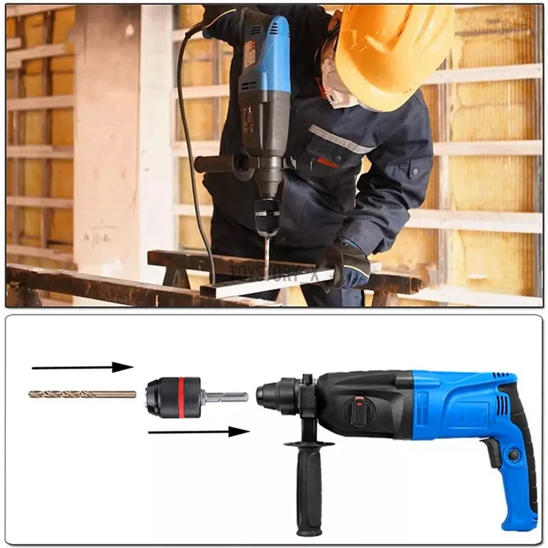 Metal Heavy Duty 13Mm Keyless Drill Chuck Hex Shank/SDS/Socket Square Female Adaptor Hardware Tool Professional