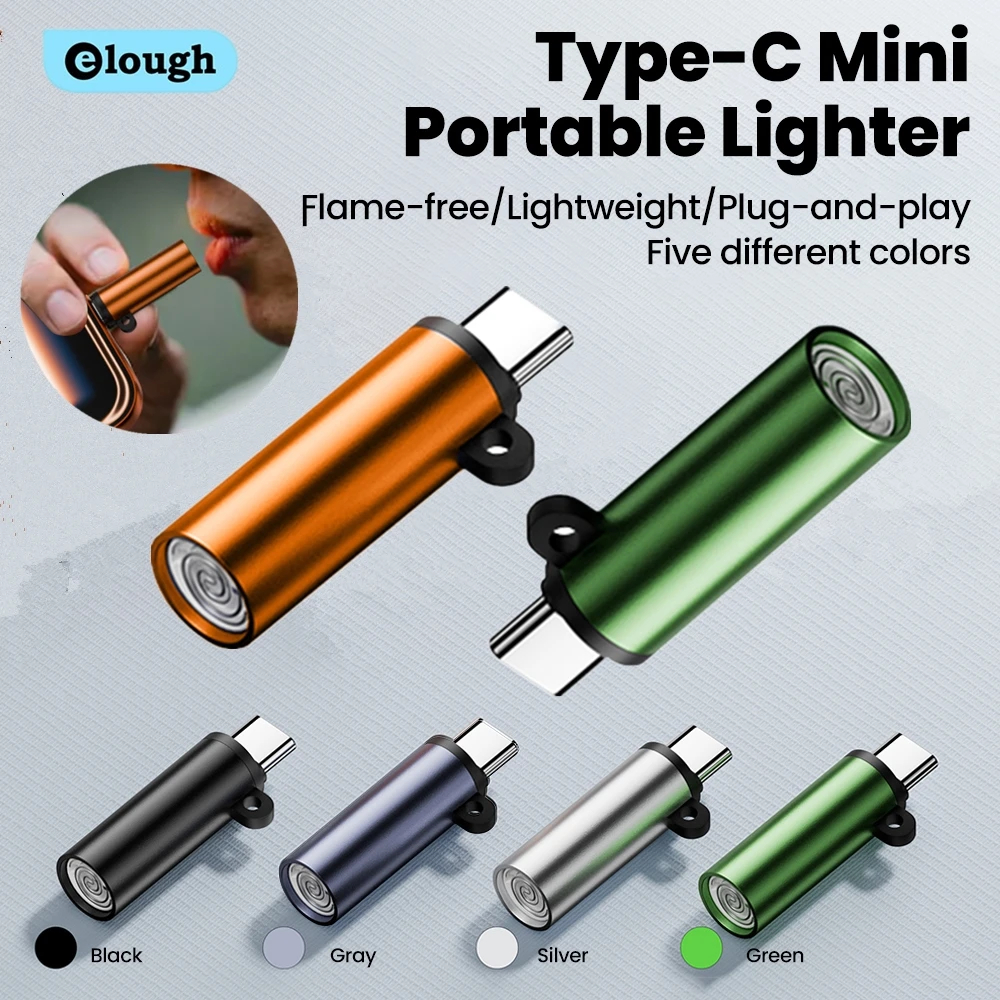 Mini zapalniczka USB-C do zapalania bez użycia dłoni, automatyczne wyłączanie, bezpieczeństwo na zewnątrz, adapter USB-C do zapalniczki do telefonu iPhone 17
