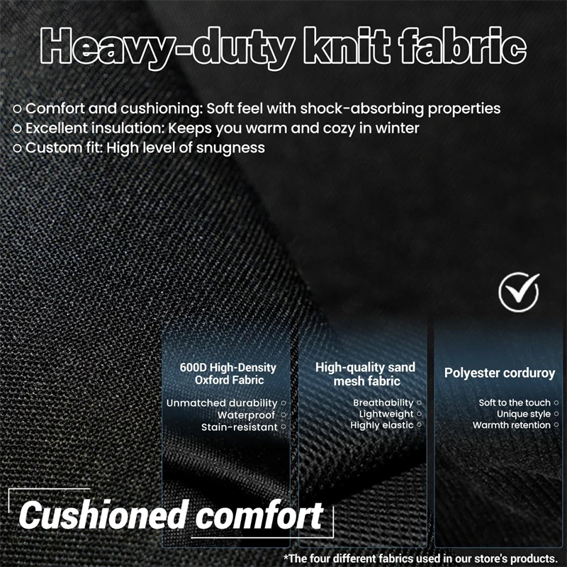 2PCS High Back Bench Seat Covers for Ford Ranger XLT 1998-2003 - Black, No Conso