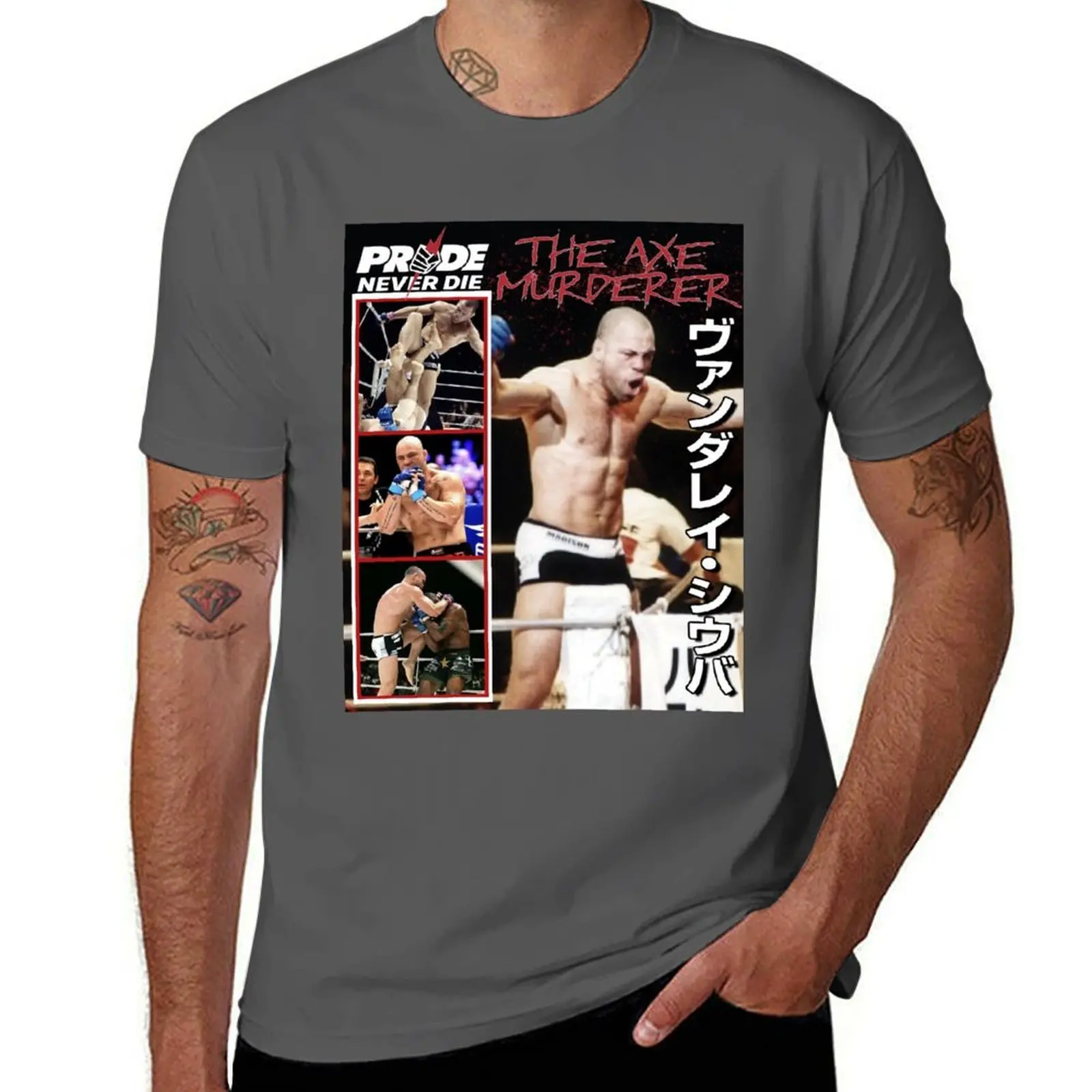 

Wanderlei Silva Pride Never Die T-Shirt Daily Casual Short Sleeve Tee Shirt