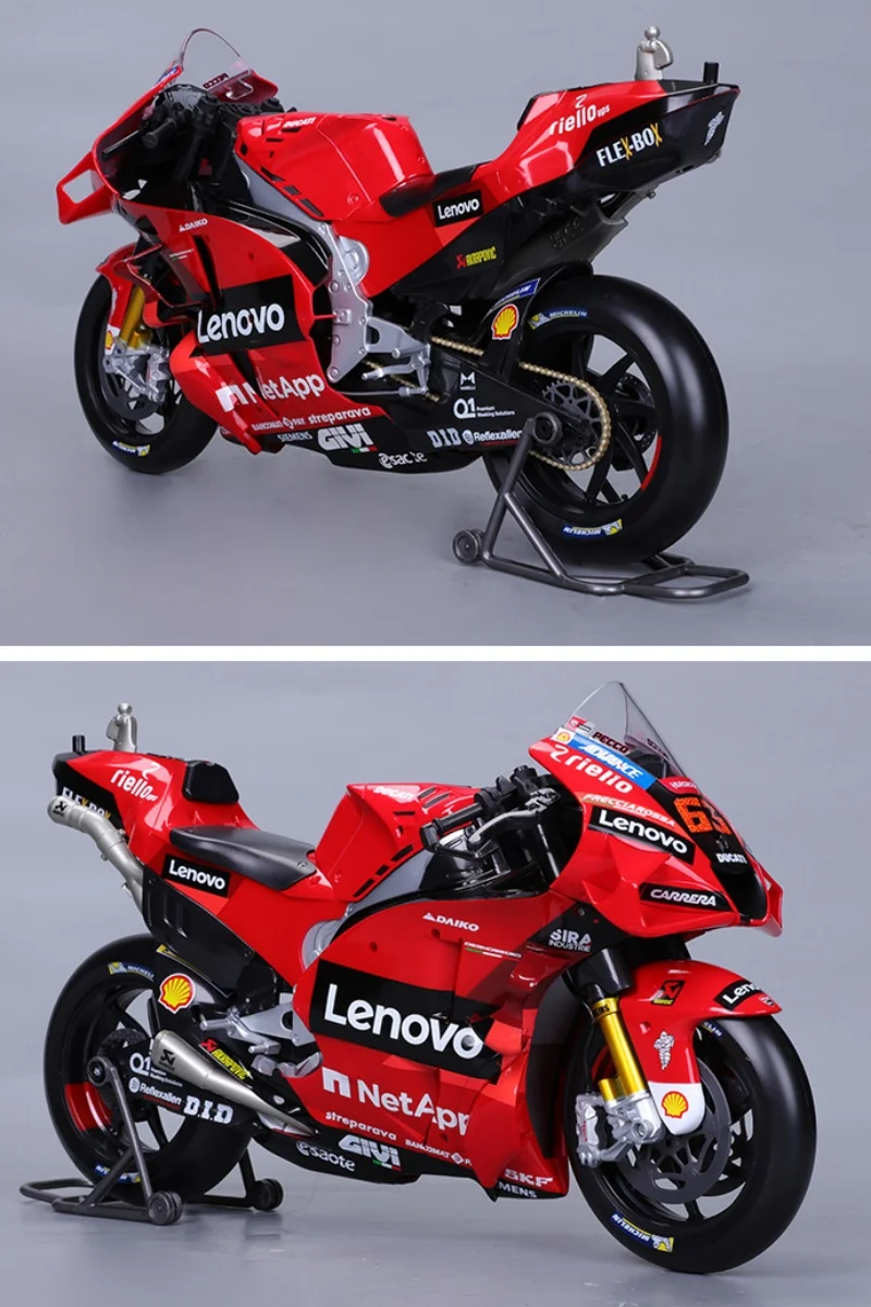 Equipe original Maisto 1:6 Moto Ducati Lenovo # 63 carro de motor fundido modelo edição liga veículo de luxo motocicleta carro de brinquedo presente para crianças