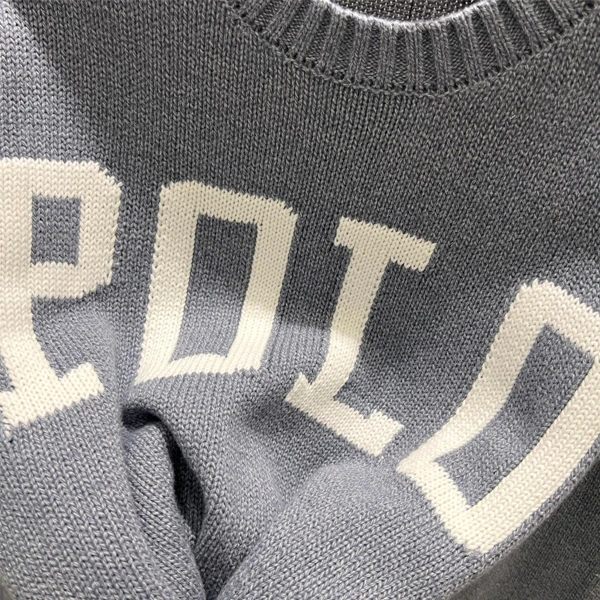 2025 outono inverno feminino algodão redondo ne clássico grande carta bordado longo sve camada base topo casual sle