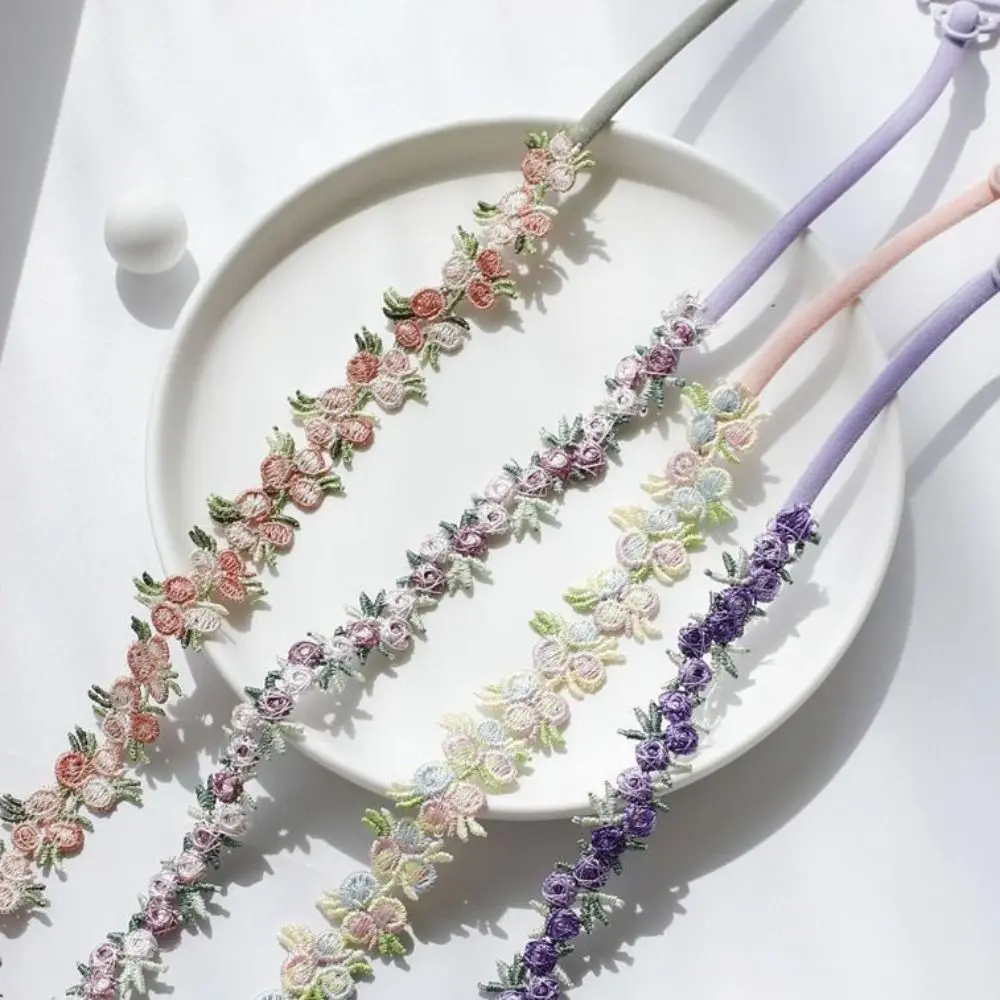 1 pair Anti-slip Floral Bra Straps Elastic Adjustable Shoulder Straps Polyester Flower Lingerie Strap Belt Wedding Party Dress