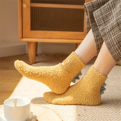 New Funny 3D Little Dinosaur Warm Winter Thick Coral Velvet Socks Christmas Gift Floor Bed Sleeping Sokken Dropship