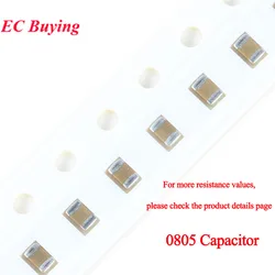 100pcs 0805 SMD Chip Multilayer Ceramic Capacitor 0.5pF - 47uF 10pF 22pF 100pF 1nF 10nF 100nF 0.1uF 1uF 2.2uF 4.7uF 10uF 22uF