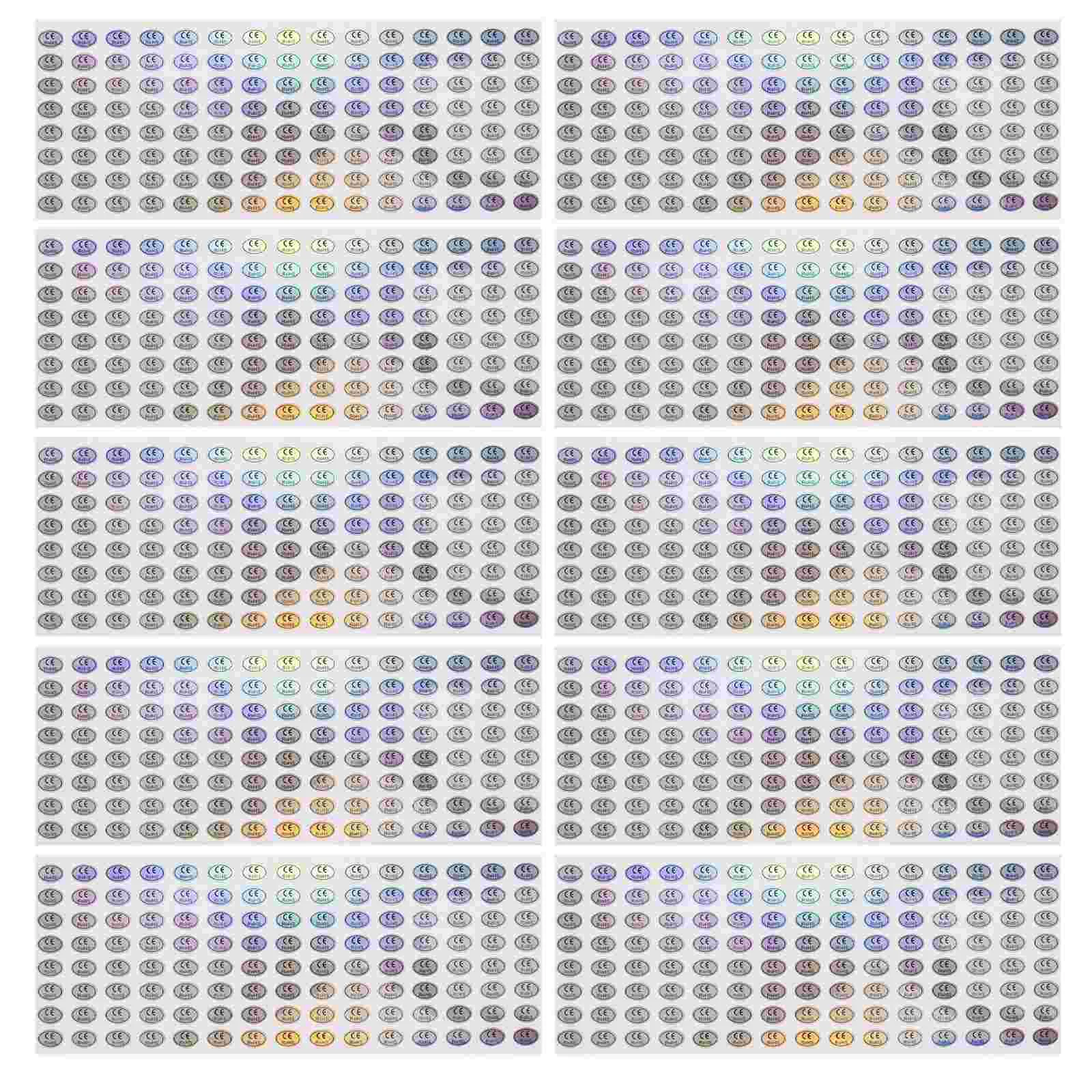 1000 Pcs Label Sticker Lable Stickers Holographic Trading Adhesive Labels Laser for