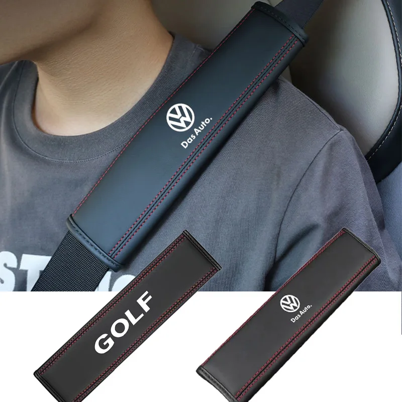 Car Safety Belt Shoulder Cover Seatbelt Protection Pad Accessories For Volkswagen VW GTI Rline R Polo Golf Passat Magotan Tiguan