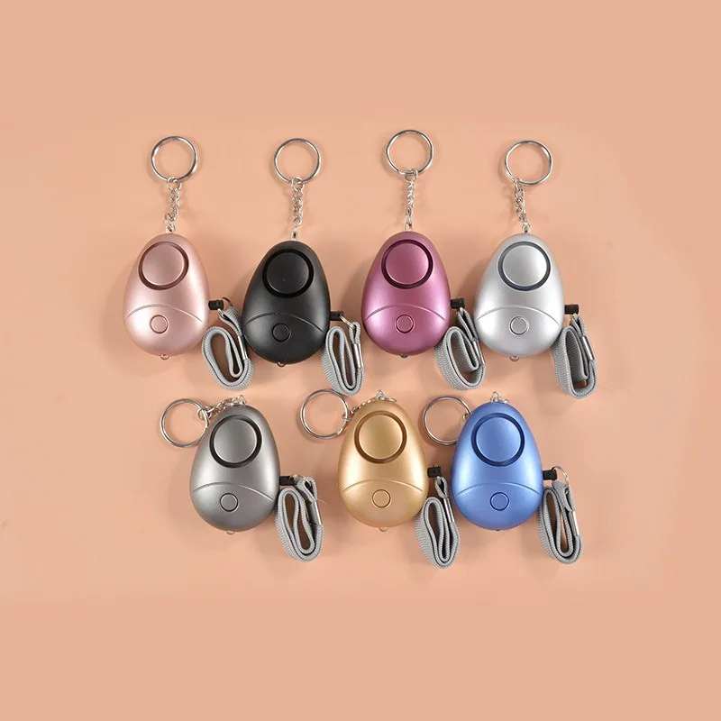 Portable High Volume Anti Wolf Self Defense Alarm LED Light Keychain Safety Device for Women Girls Emergency 130dB