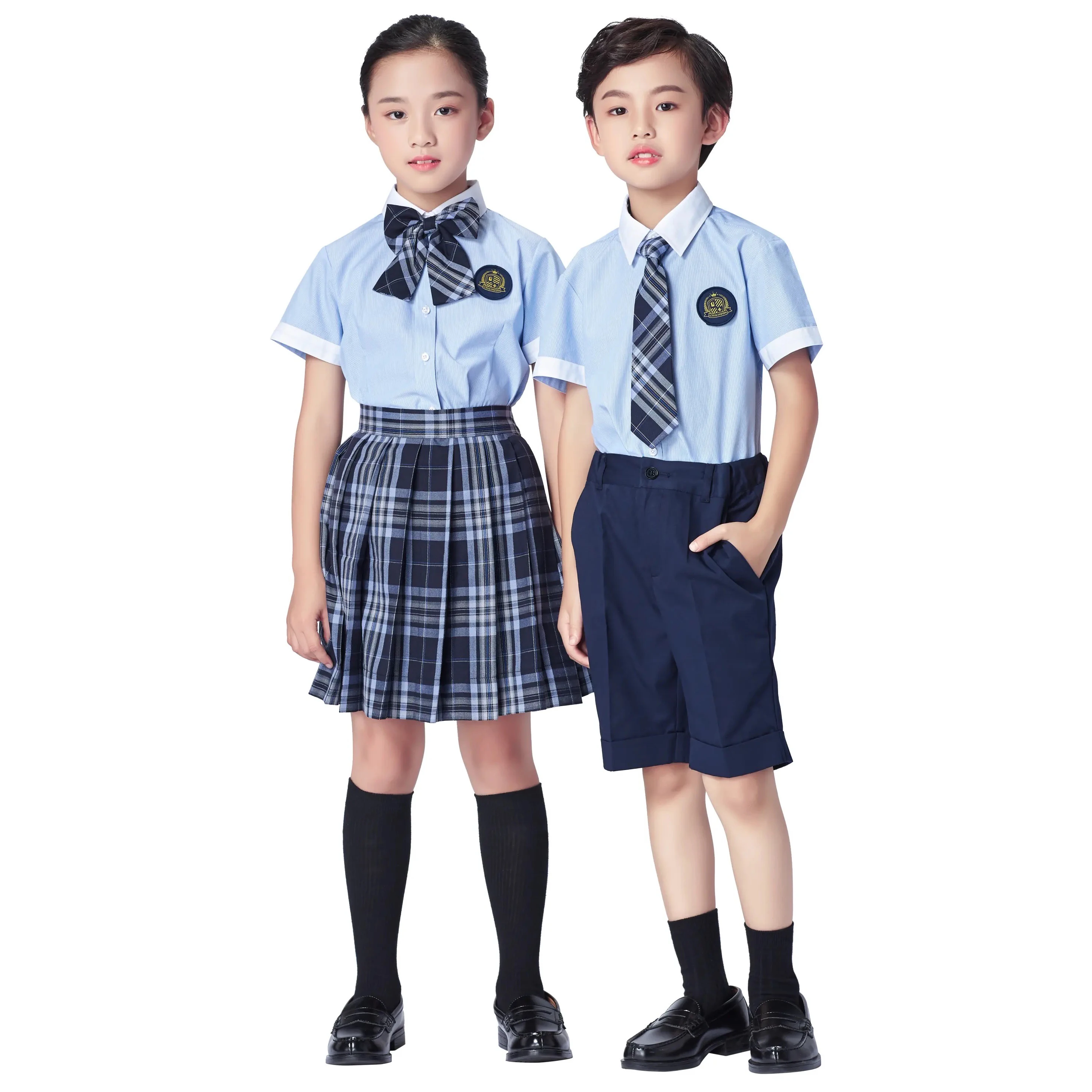 OEM Primary Children middle school High Kids Kindergarten girl and boys designs custom manufacturers of school uniforms