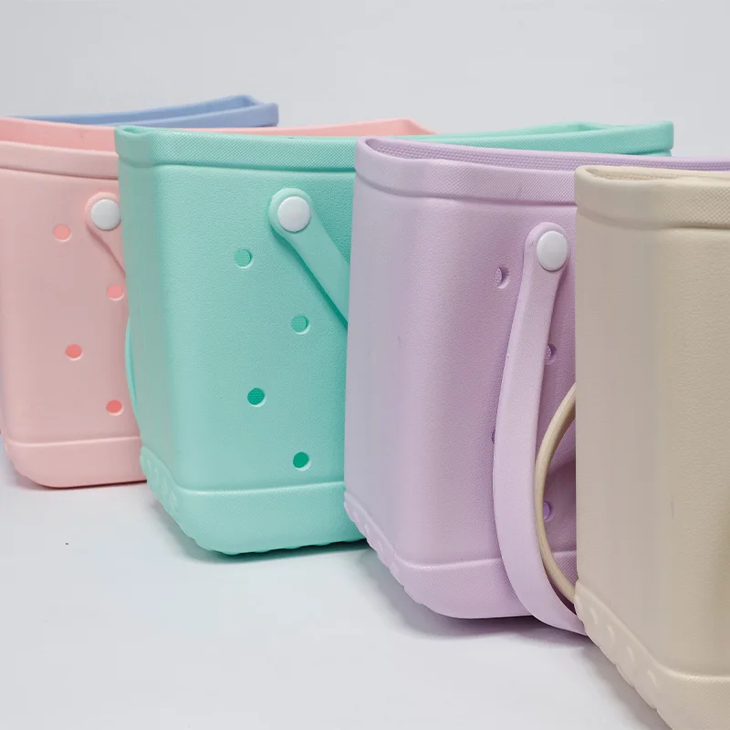 

Portable Durable EVA Beach Bag 2025 New Sle Swimming Bag Hole Pattern Commemorative Day Handbag Women's Casual Purse