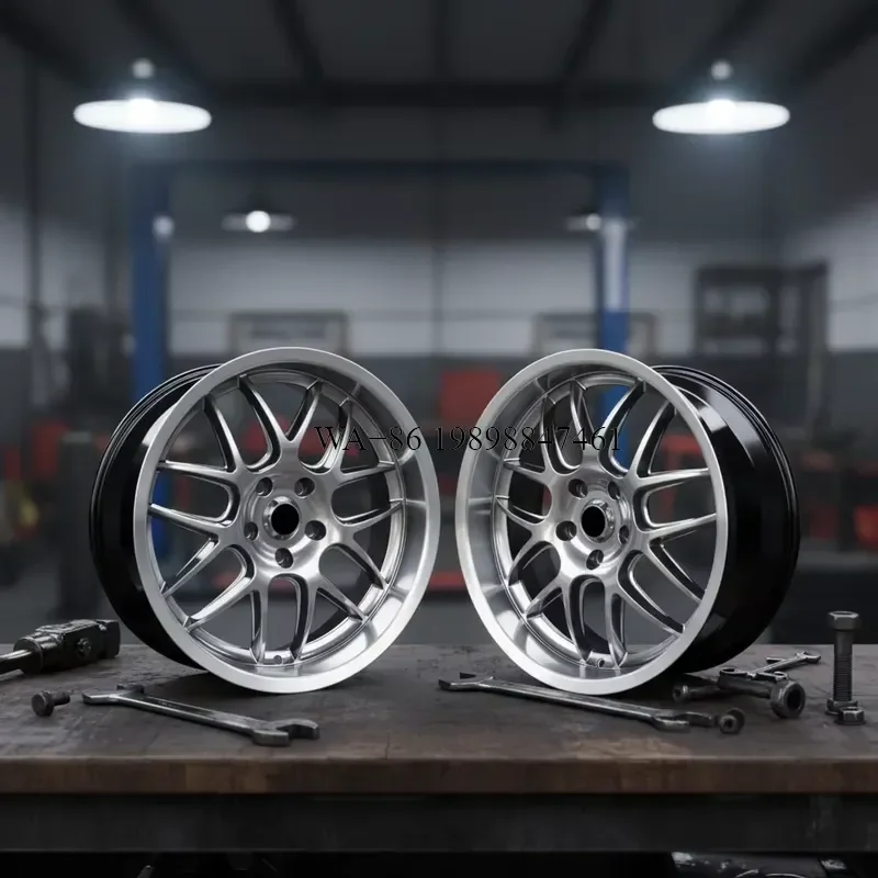 for HZR 18 Inch Forged Alloy Wheels 8.5J 9.5J Mesh Design Hyper Black Lip Low Pressure Cast Retrofit Rim Bolt Pattern 2 Year