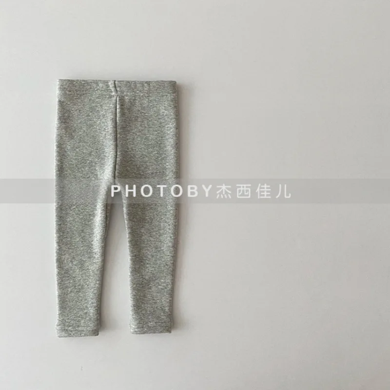 طماق مبطنة بالصوف الكورية الصلبة عادية شتاء الخريف جديد بنين بنات الأطفال المألوف كل مطابقة لينة مريحة