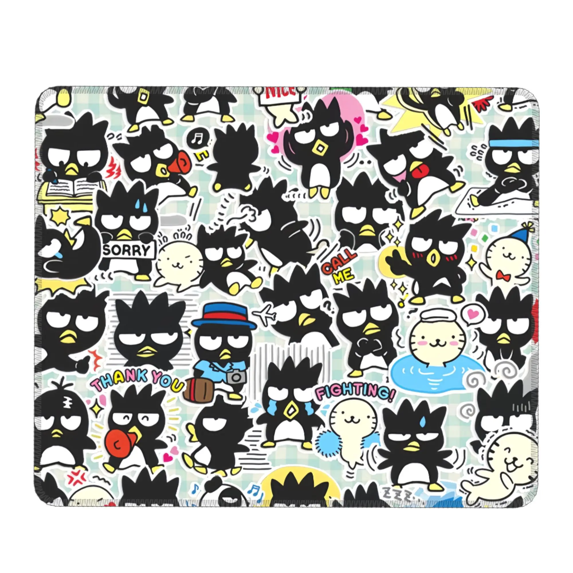 

Универсальный противоскользящий коврик для мыши с принтом Badtz Maru, различные размеры, износостойкий игровой резиновый коврик для мыши «сделай сам»