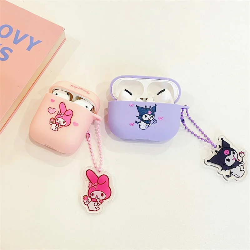 MINISO Cute Kuromi Melody Earphone Cover For Apple AirPods 1 2 3 Generation Airpods Pro/Pro2 Wireless Bluetooth Headphone Case