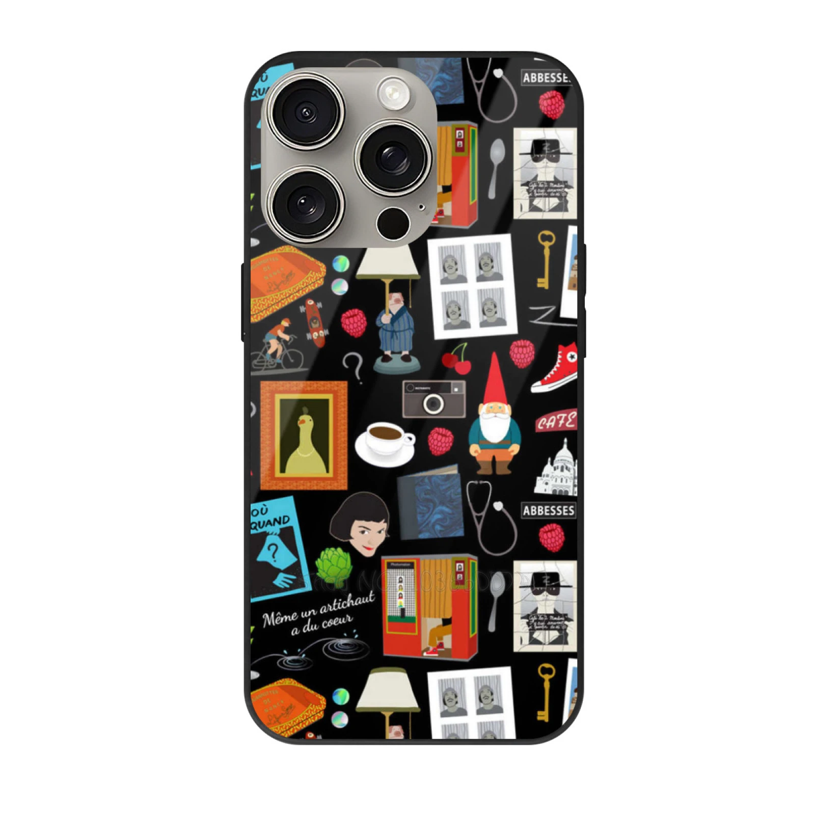 حافظة هاتف أميلي لهاتف أبل آيفون 16 15 برو ماكس 11 12 13 14 Plus Xr 7 8 غطاء أميلي فيلم فرنسي باريس جنوم ملون