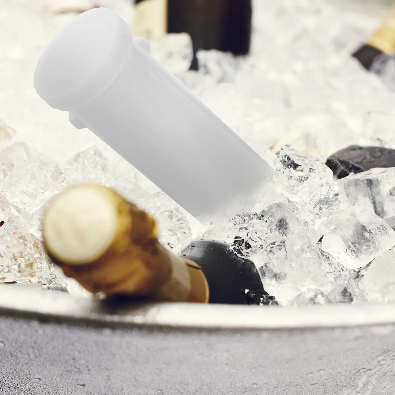 1Pcs Ice Pillar Storage Case for Bartenders Premium Thick Material Sealed Cover Creates Perfect Fog Effect When Mixing Wine Ice
