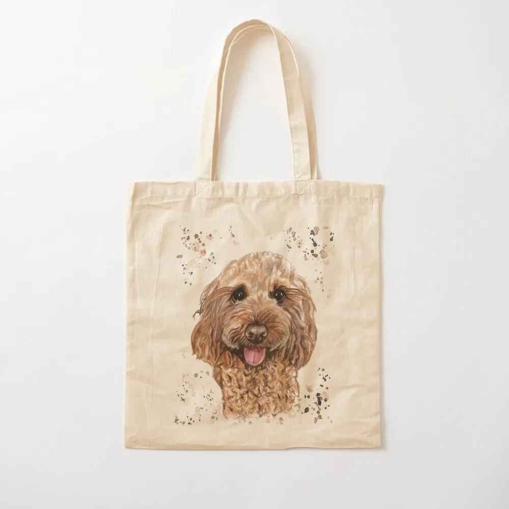 Watercolour Dog Tote Bag Canvas bag Portable shopping bag personalized tote ecological bags