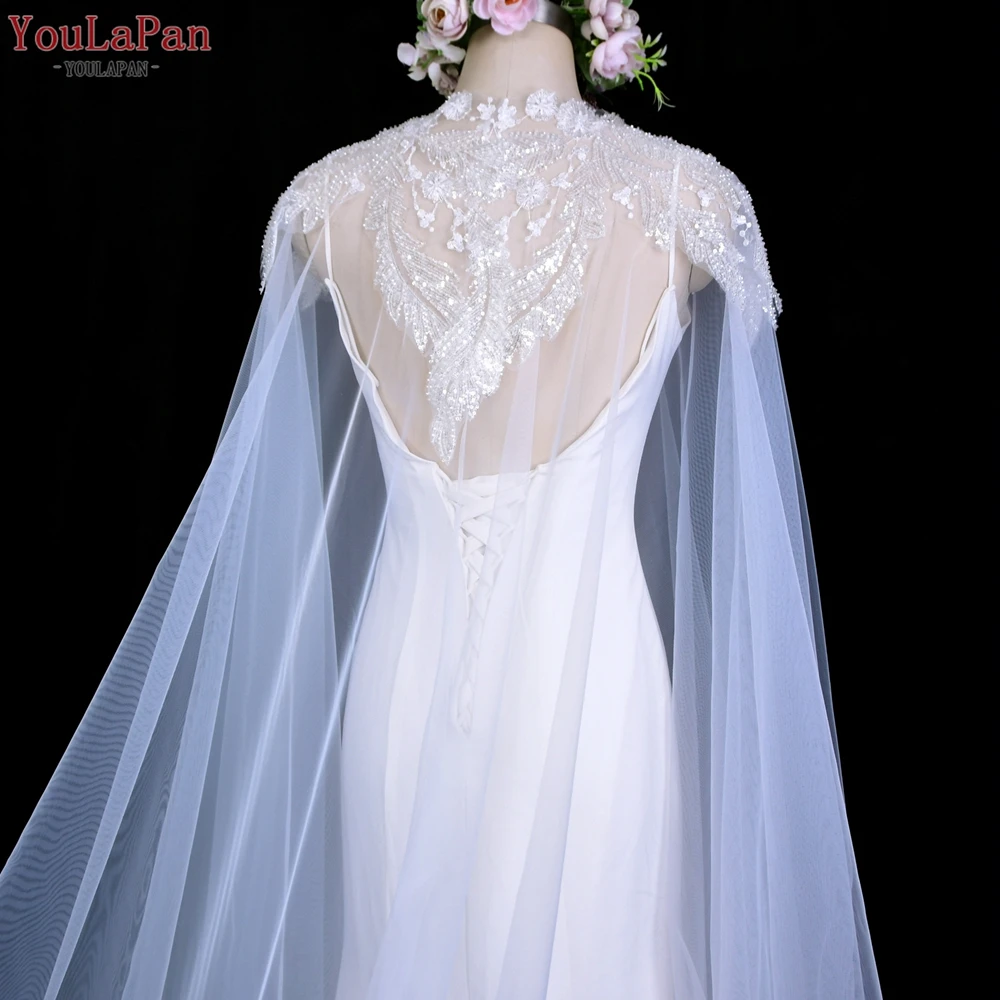 YouLaPan-G25 Bridal Veil, Jacket casamento, Catedral Comprimento, 3m Long, DIY Trem, elegante Véu, Bolero, Luxo