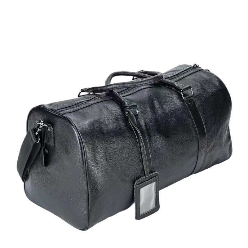 

New Cowhide Genuine Leather Travel Bags Luxury Men Large Capacity Portable Male Shoulder Bags Brand Vintage Travel Duffle Tote