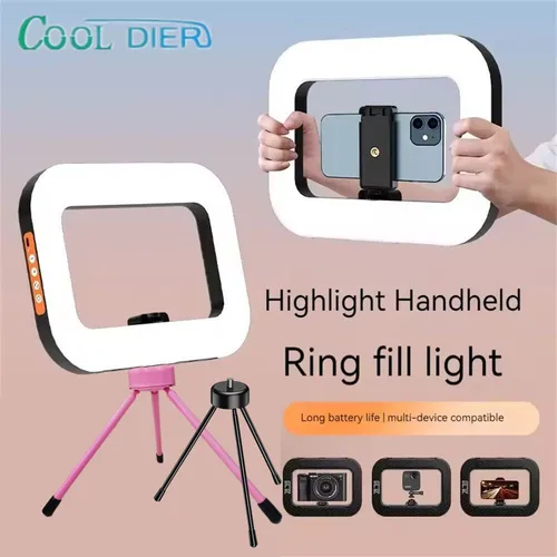 Nuevo anillo de mano LED luz de relleno recargable teléfono móvil portátil transmisión en vivo fotografía escritorio jaula de conejo Selfie luz