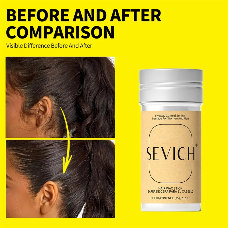 Hair Wax Stick Hair Pomade Stick Long-Lasting Styling Wax Stick Smoothing Slick For Hair Wigs Styling Anti Frizz Control Pomade