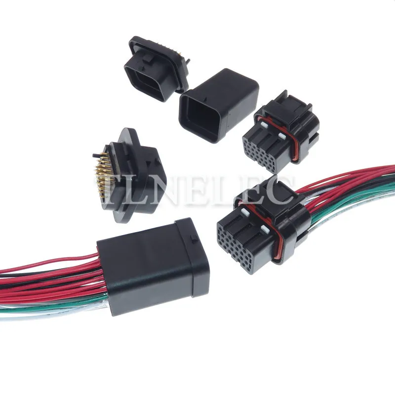 

26 Pin Way Car Wiring Terminal Socket With Wires Automobile Wire Harness Connectors 1473416-1