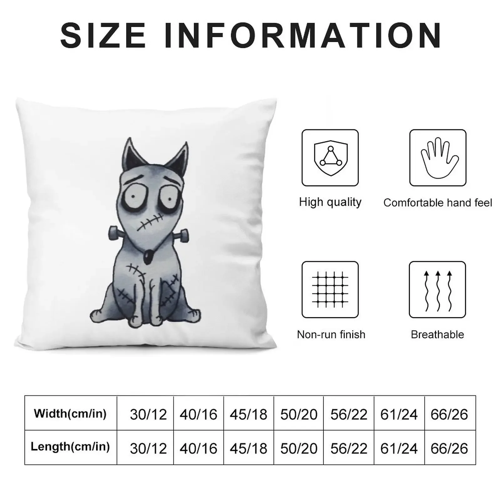 Tim Burton Dog Throw Pillow Marble Cushion Cover Luxury Sofa Cushions pillow