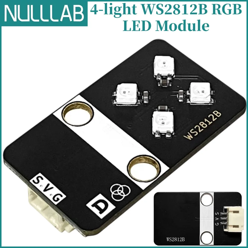 4 Bit WS2812B RGB Addressable LED Module PH2.0 Connector with Building Block Shell Compatible with Lego for Arduino ESP32 Microb