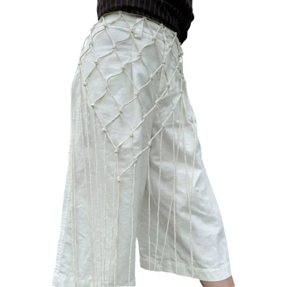 Bohemian Netted Fringe Waistband Decorative Tassel Ethnic Design Handwoven Bikini Cover Up Fringed Waist Belt
