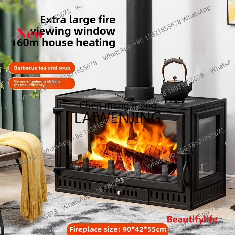 A55 Fireplace Firewood Household Indoor Embedded Detached Villa Heating Furnace Cast Iron Wood Burning