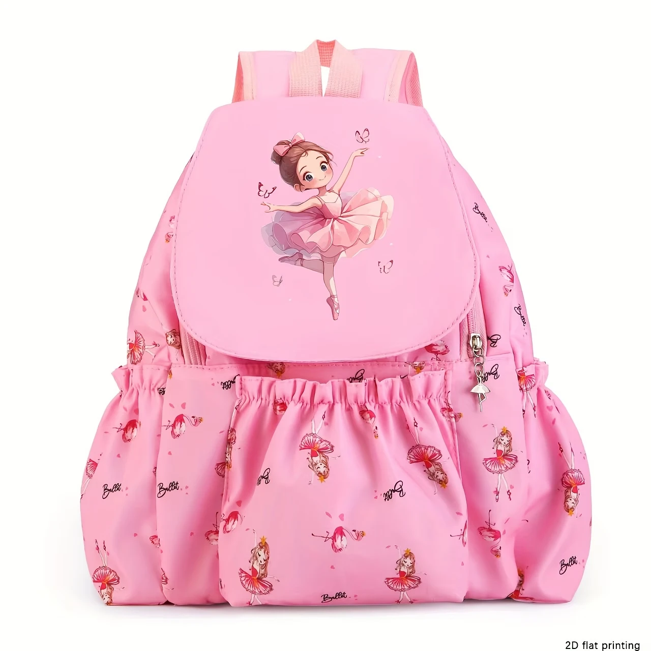 

A cute cartoon ballet-print backpack perfect for back-to-school season, ideal for everyday use when going out to school.
