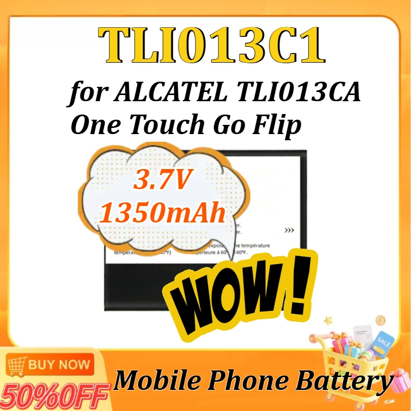 

3.7V 1350mAh TLI013C1 for ALCATEL TLI013CA One Touch Go Flip Replacement Mobile Phone Lithium Battery Easy To Use and Durable