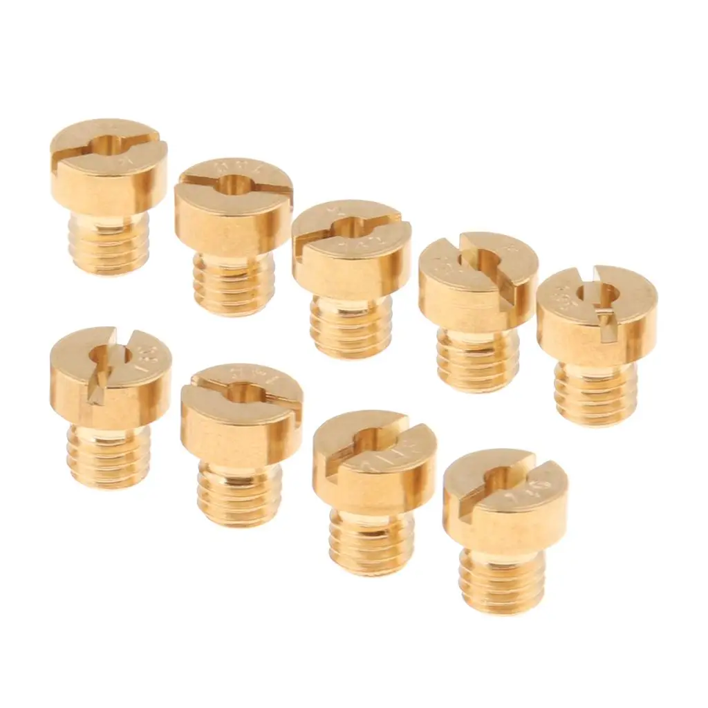 Copper Carb Injector Nozzles Golden Main Jet Set Carburetor Injector Kit for Power Performance Carburetors