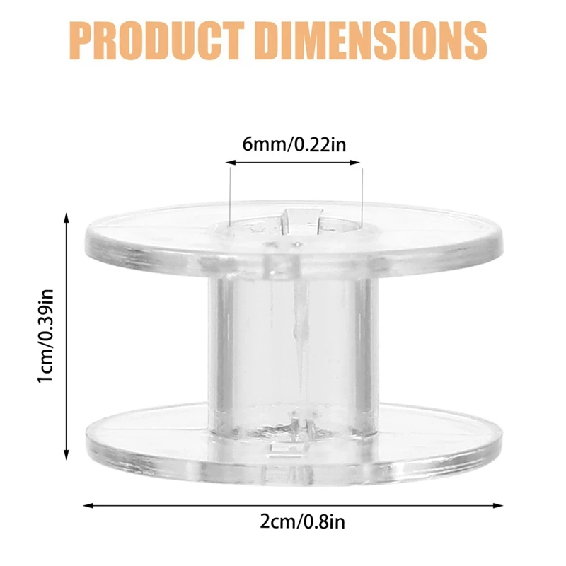 1000 pezzi di bobine per macchine da cucire trasparenti, bobine per macchine da cucire classe 15 bobine per cucire bobine bobine accessori per cucire