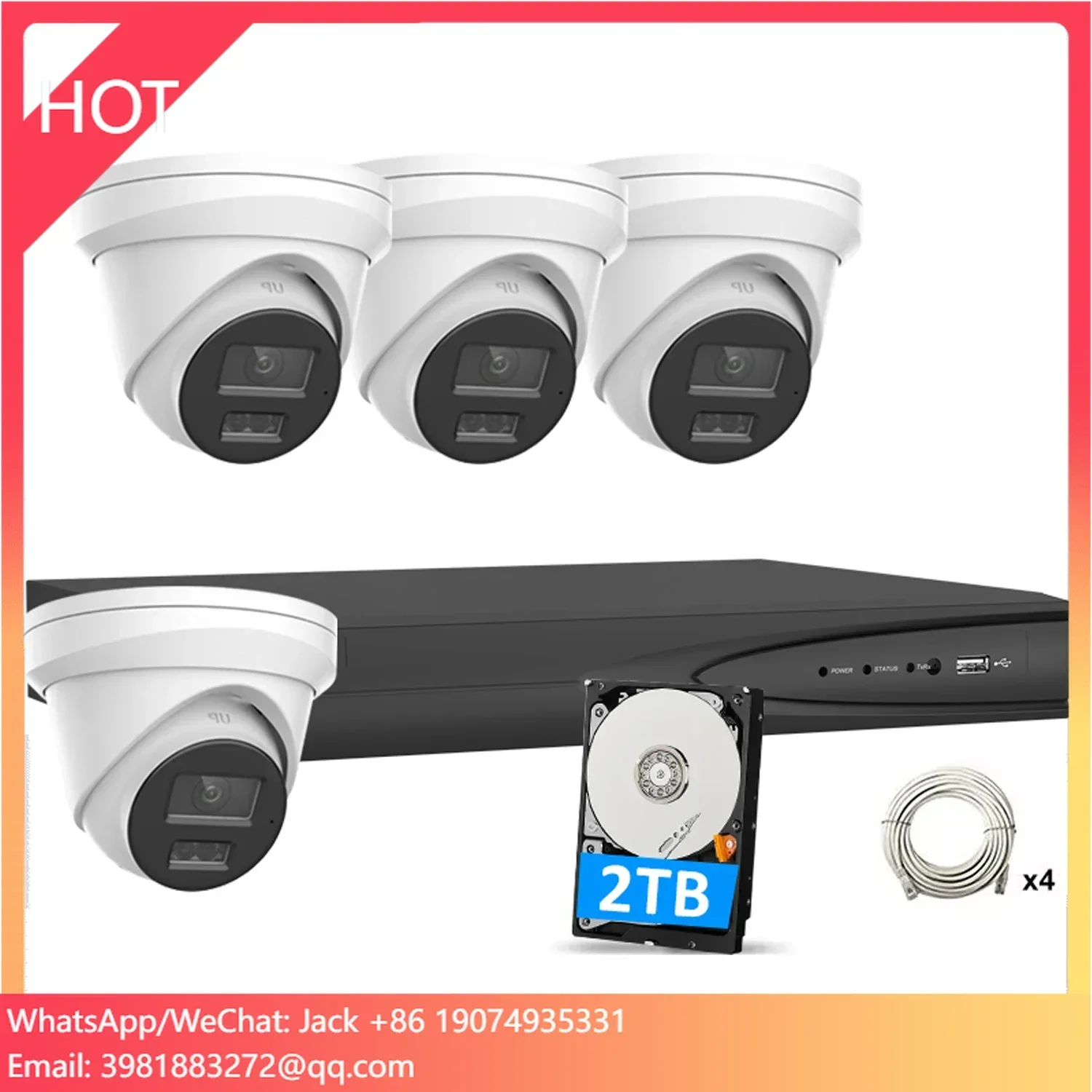 Anpviz 4CH 5MP نظام الأمن 4 قطعة 5MP POE IP برج كاميرا مزدوجة الضوء IP67 4CH 12MP NVR WDR كشف الحركة المدمج في هيئة التصنيع العسكري