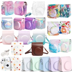 Bolsa de cámara de cuero PU para Fujifilm Instax Mini 12, accesorios de cámara instantánea, funda protectora con correa ajustable para el hombro