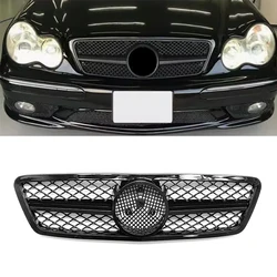 Front Bumper Grille Hood Tuning Racing Grill For Mercedes-Benz C-Class W203 C200 C240 C280 C320 2001-2007 ABS Grills