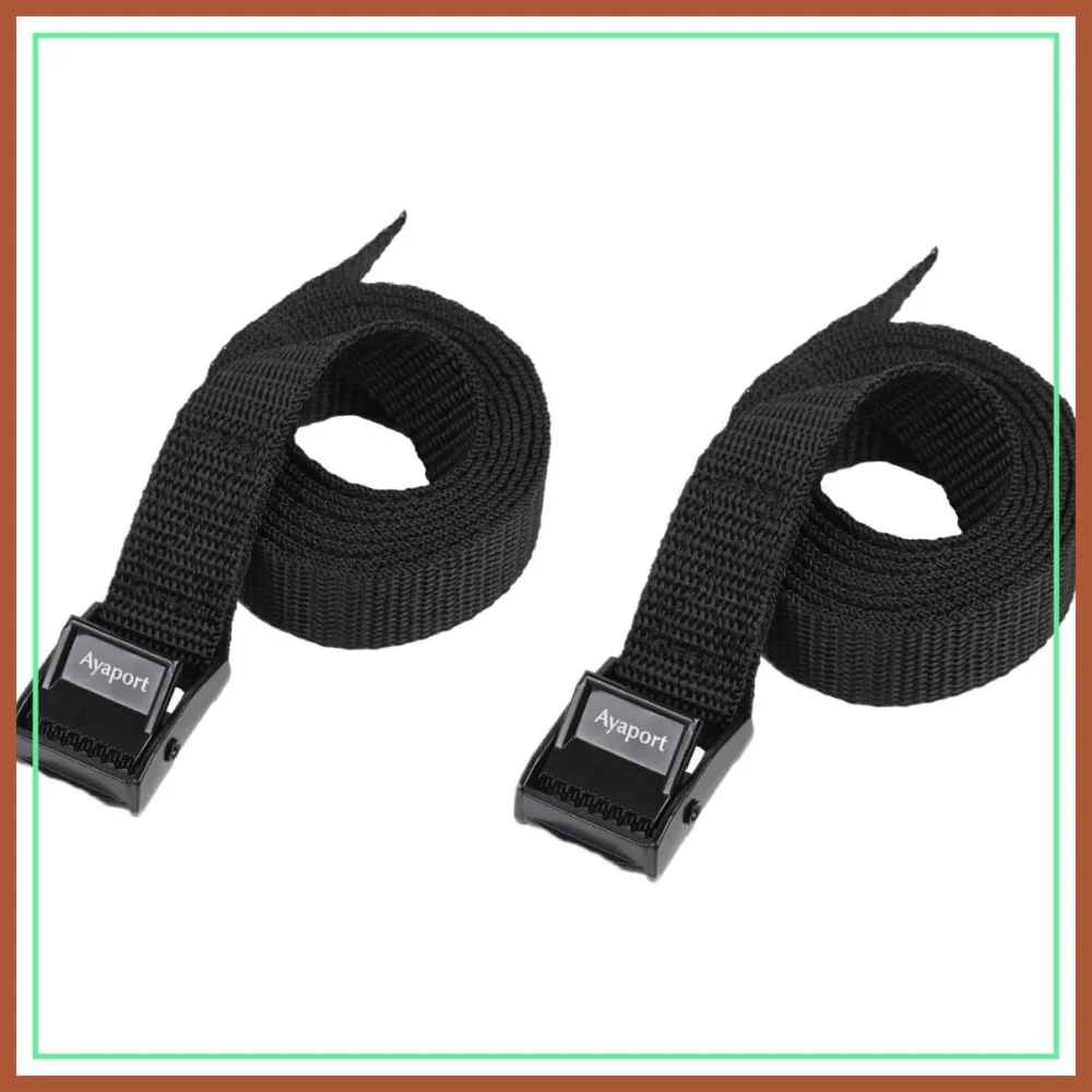 

Ayaport Lashing Strap Tie Down Straps with Adjustable Cam Buckle Nylon Cinch Strap for Packing Cargo, Bike, Luggage, 2 Pcs (0.75'' x 4')
