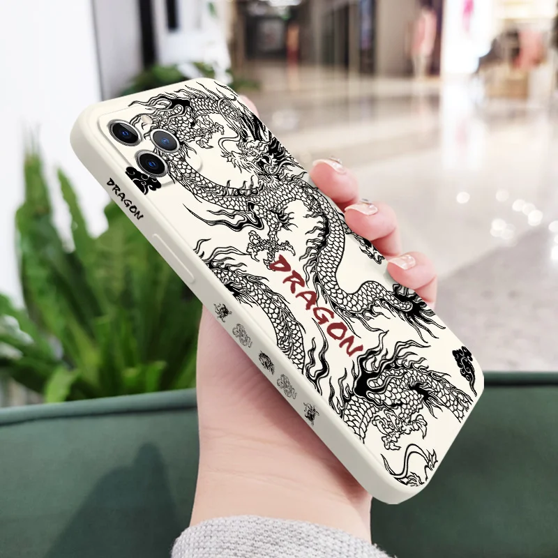 حافظة هاتف ديفيل دراجون لهاتف آيفون 17 16 16e 15 14 13 Plus Pro Max غطاء سيليكون صغير