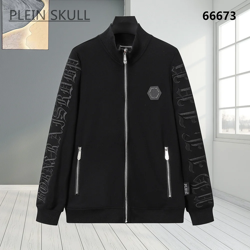 Plein Skull Spring and Autumn Round Neck Suit Men\'s Casual Daily Coat Casual Pants Hip Hop Party Suit Luxury Brand M-XXXL