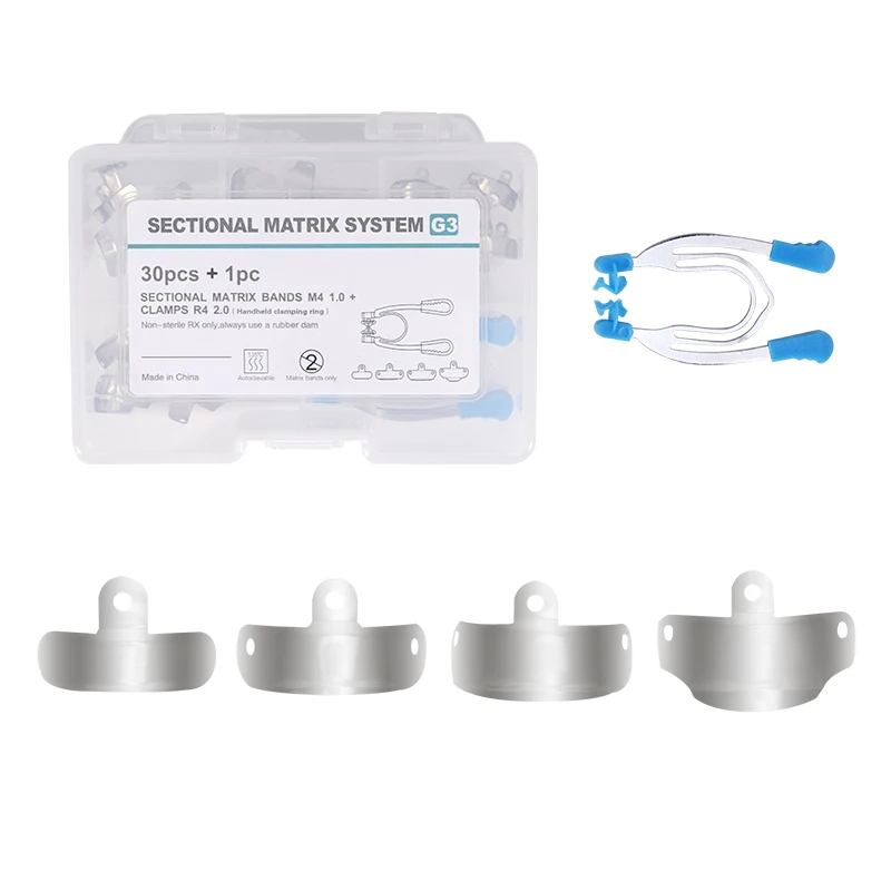 Sectional Contoured Matrix System Metal Matrix with Clamp Ring Refill Kit Restorative Tool