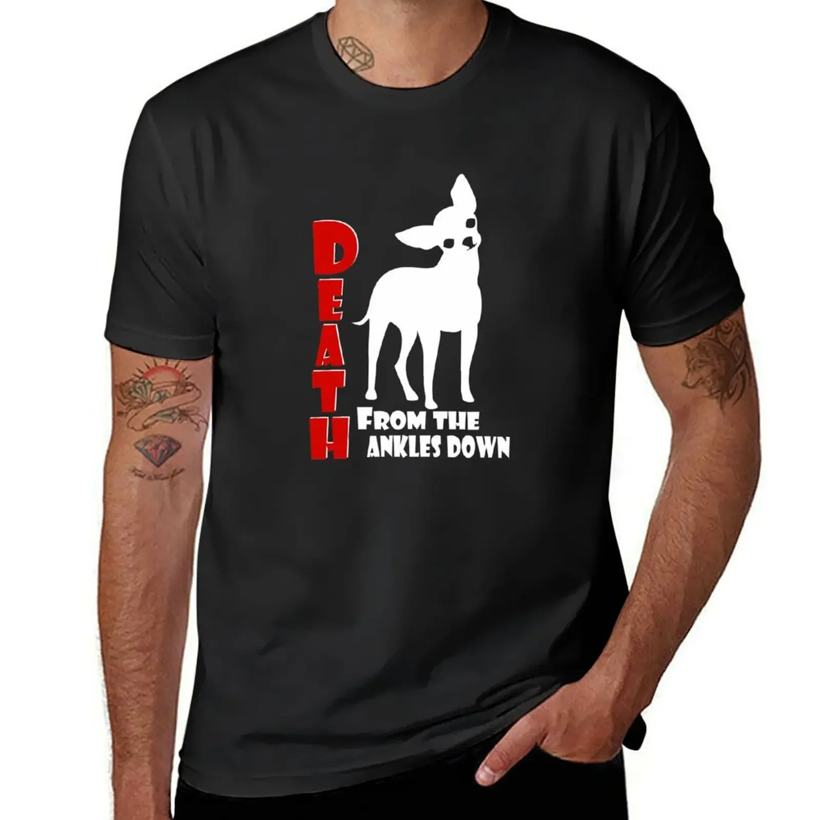 

Death from the Ankles Down | Chihuahua Dog | NickerStickers on Redbubble T-Shirt quick-drying Blouse men workout shirt