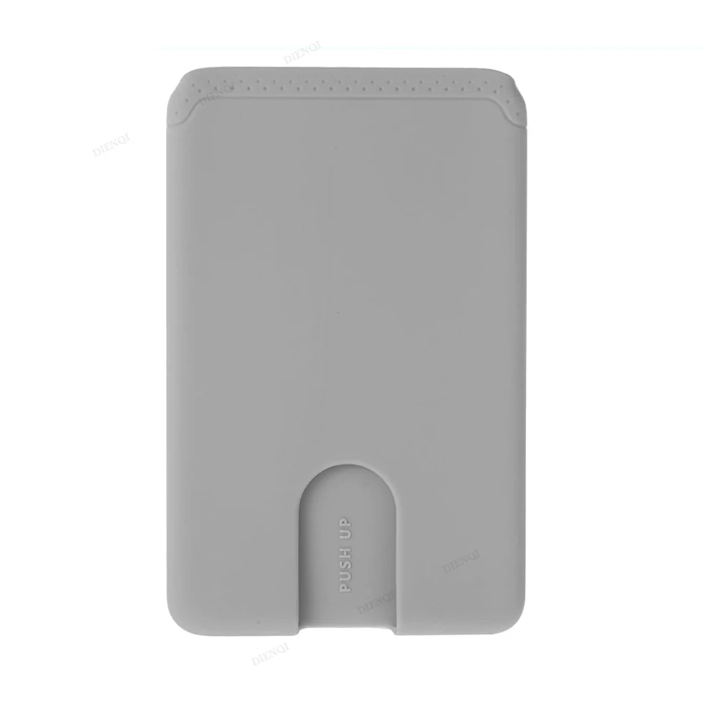 Kaarthouder voor mobiele telefoon Stick on Anti-vallen Creditcardhouder Easy Push 3M zelfklevende zachte siliconen telefoonportemonnee Compatibel