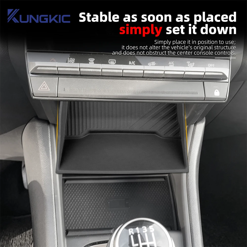 LHD RHD For Renault Captur 2025 2026 2027 Silicone Car Center Console AC Panel Storage Box Trim Black Car Interior Accessories
