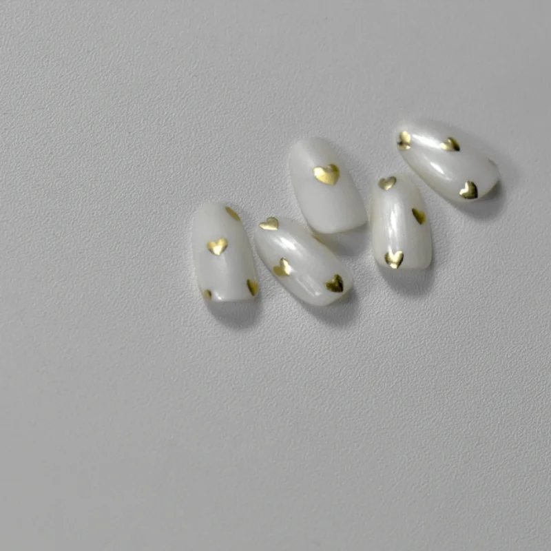 الفاخرة مسمار الفن الحب نمط ملصقات البرنز الليزر الذهب الفضة الحب القلب لاصق الأظافر 3D زينة مانيكير ملصقات DIY بها بنفسك #5